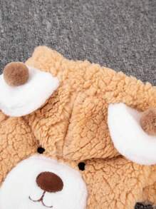 PETSIN Brown Cute Bear Plush Warm Pet Sweatshirt For Cats & Dogs, Suitable For Autumn/Winter