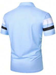 Manfinity Mode Men's Casual Polo Shirt - Multicolor - View 3