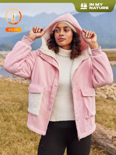 In My Nature 2024 New Arrival Kvinnor Kort jacka, koreansk stil Tjock Loose Fit Coat, Vinter