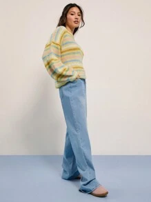 WESTFADE Jeans droits en denim de coton 91% premium style années 90