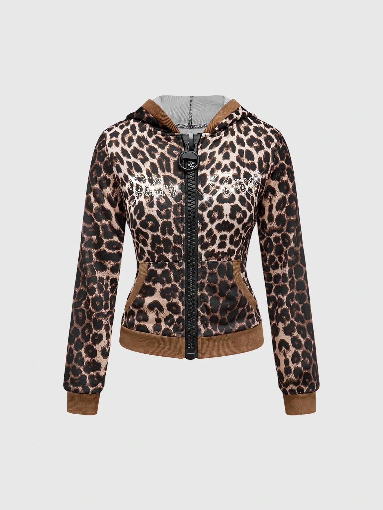 Our J-Fashion Y2K Gyaru Himekaji Vintage Leopard Print Rhinestone