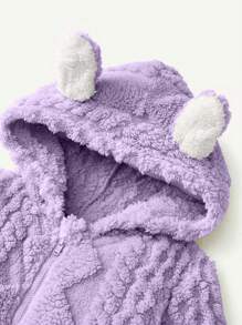 Cozy Pixies 2 件装女婴羊毛连帽开衫和休闲裤冬季服装套装