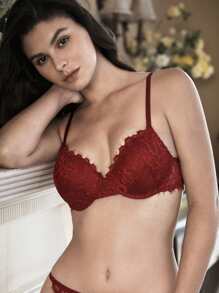 Charlaine 女士带钢圈文胸，带不可拆卸衬垫 3/4 罩杯