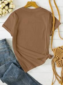 INAWLY Damen Herz Grafik Figurbetontes Lässig T-Shirt, Valentinstag Grafik Shirts Damen Tops