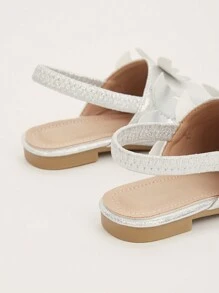 1 双可爱幼儿蝴蝶便鞋，时尚又舒适 - 銀色 - 查看 4