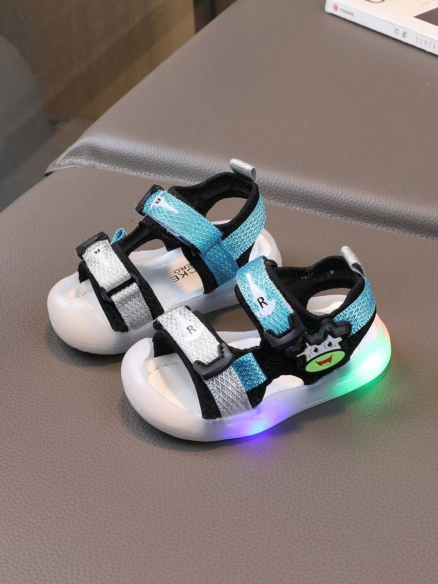 1 双男童防踢防滑护趾凉鞋 - 綠色 - 查看 1