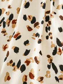 SHEIN LMoss Kids LMoss 年轻女孩 1 件花卉褶皱休闲日常穿着长袖衬衫舒适百搭，适合秋季、春季、夏季和秋季，4-7 岁，非常适合外出、上学、居家、度假和旅行。非常适合休闲和日常穿着、姐妹搭配、妈妈和女儿搭配。 - 彩色 - 查看 7