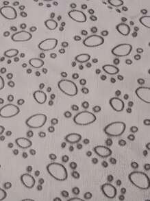 1 stuk zachte flanellen deken voor huisdieren met pootafdrukken - zachte, warme hondenmat voor kleine en middelgrote honden en puppy's, benchmat voor bank en bank, kerstcadeaus voor dierenliefhebbers