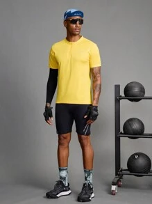 Manfinity Sport Corelite Mallas de compresión deportivas para hombre con estampado de letras y cintura con cordón, estilo novio