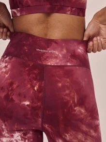 Musera Sport Leggings à taille épaisse teinture réactive, pour le padel, le tennis, le pickleball