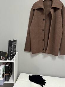 Men's Casual Minimalist Knitted Cardigan Sweater, Autumn/Winter Fashion