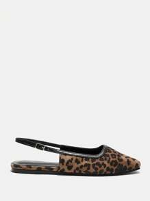 CUCCOO BIZCHIC Flerfärgade leopardmönster fyrkantiga tå slip-on platta loafers för kvinnor för jul vårskor - Multifärgad - Visa 8