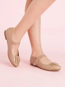 CUCCOO DOLLMOD 女士花卉装饰休闲平底乐福鞋，适合日常穿着，新年假期情人节 - 棕色 - 查看 3