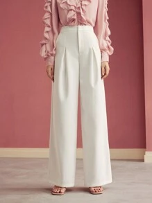 MOTF PREMIUM TAILORED FOLD PLEATED SUIT PANTS - White - View 4