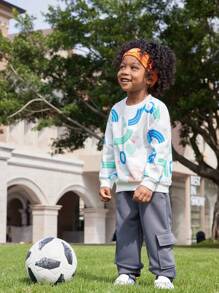 SHEIN 男童运动连帽衫、男童连帽衫、男童冬季夹克、男童冬季服装、男童慢跑裤、男童童装、男童上衣