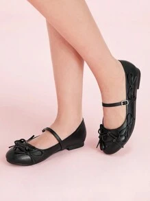 CUCCOO DOLLMOD Women's Solid Color Fashionable Elegant Commuting Flats New Year Holiday Valentines - Black - View 4