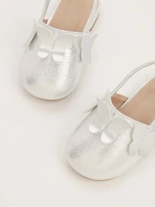 1 双可爱幼儿蝴蝶便鞋，时尚又舒适 - 銀色 - 查看 5