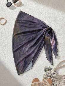 SHEIN MOD Women's Tie Dye Printed Beach Robe & Sarong Skirt Set,Beach Vacation Outfits, New Year,Valentine Outfits,Swim Suits For Women,Vacation Outfits Woman,Cruise Outfits Women For Summer Beach Vacation - Multicolor - View 2