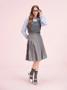 CUCCOO DOLLMOD 女士银色玛丽珍高跟鞋，方头和方跟，复古校园风格搭扣开合新年假期