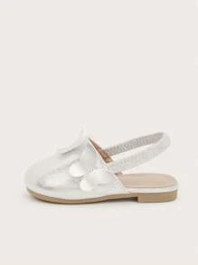 1 双可爱幼儿蝴蝶便鞋，时尚又舒适 - 銀色 - 查看 3