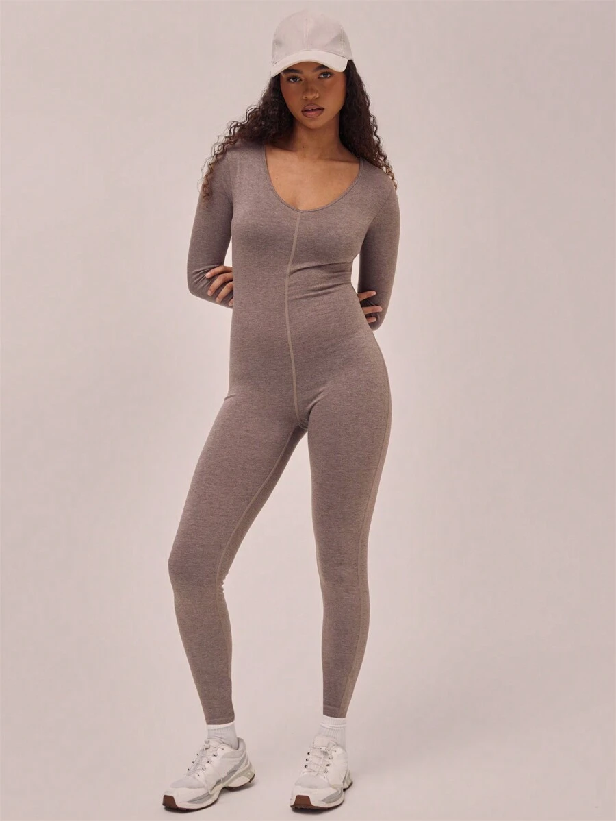 Musera Sport V Neck Long Sleeve Unitard