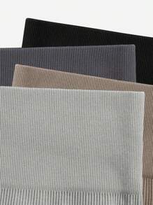 High Waist Seamless Rib-Knit Sports Leggings - Multicolor - View 5