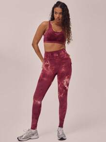 Musera Sport Leggings à taille épaisse teinture réactive, pour le padel, le tennis, le pickleball