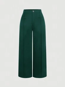SHEIN MOD Plus Size Solid Color Pants