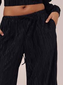 Musera Sport Plisse Wide Leg Trousers Elegant Spring Summer Sexy Vacation Beachwear Classy Casual, Padel, Tennis, Pickleball