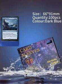 SHEIN 100 PCS 66*91mm Frosted Card Sleeves Displayable Personalized Designs Protective Sleeves For MTG/PKM Card Game Cards Cover For Baseball Cards High Quality Materials Exclusive Design/Christmas/Birthday Gifts