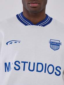 Musero 'M Studios' Collared Sports Jersey Top - Multicolor - View 5