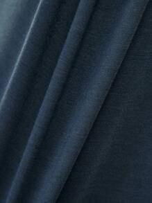 Men Solid Tee & Striped Shorts PJ Set / Pajama Set - Navy Blue - View 7