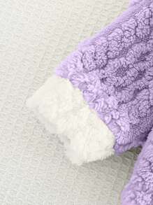 Cozy Pixies 2 件装女婴羊毛连帽开衫和休闲裤冬季服装套装