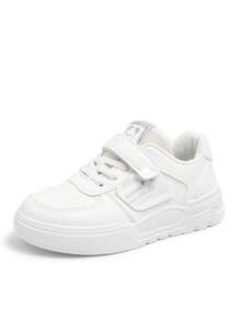 1 par de tenis planos informales y cómodos para niños, tipo campus, para correr, de lona, para primavera/otoño