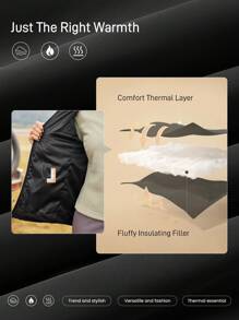 In My Nature 女士户外冬季连帽拉链夹克，简约时尚，日常休闲装 - 黑色 - 查看 2