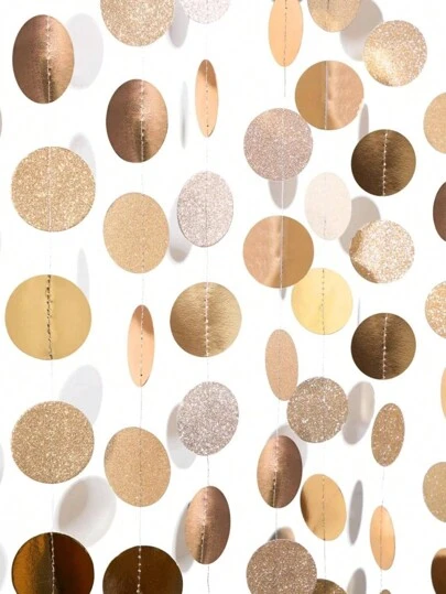 Guirlande de cercles en papier, 4 mètres de long, pour décoration d'arrière-plan de mariage/anniversaire/fête/festival, Saint-Valentin, mariage de la Saint-Valentin, anniversaire, décorations d'anniversaire, décorations de Pâques, décoration de mariage, décorations de fête, fête, enterrement de vie de jeune fille, enterrement de vie de jeune fille, décoration de fête, remise des diplômes, décoration de salon