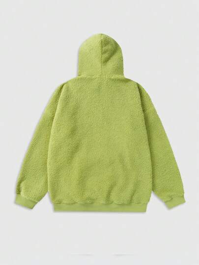 Street Life Men's Letter Print Long Sleeve Hooded Casual Fleece Sweatshirt, Autumn/Winter