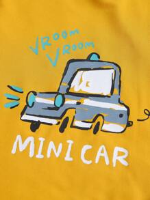 Young Boy Car And Letter Graphic PJ Set - Multicolor - View 4