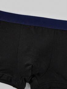 SHEIN 6pcs/Pack Boys Simple Comfortable Letter Pattern Elastic Soft & Breathable Modal Briefs - Multicolor - View 4