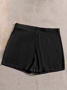 Slaydiva Money Power Letter Graphic Women Casual Shorts, Spring/Summer Suitable For Going Out - Black - View 4