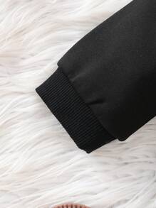 Bluza z nadrukiem Virgin Mary dla dziewczynek, wygodna, z okrągłym dekoltem i długim rękawem, odpowiednia na jesień/zimę