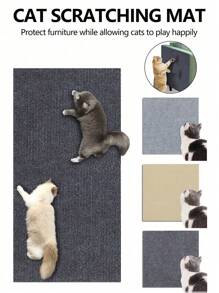 Cat Scratching Pad Scratcher Mat, Durable, Resistant To Scratch, Wall Mounted - Multicolor - View 1