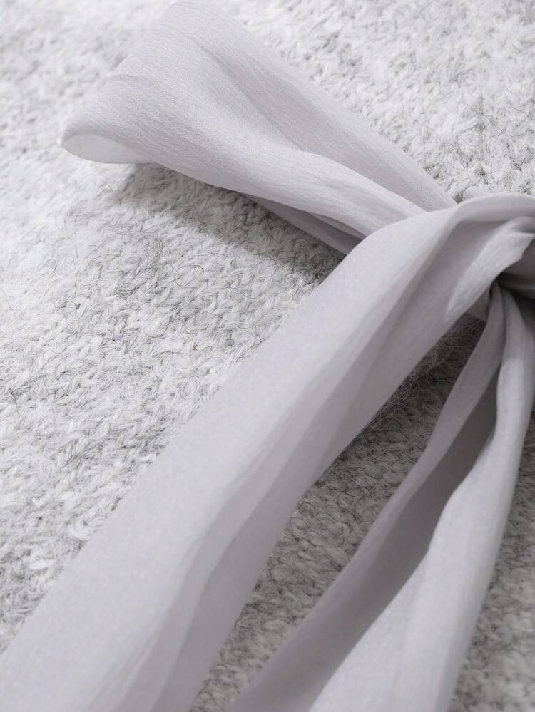 Women's V-Neck Casual Tie Bow Knit Top,Fall Clothes Women Sweater Vest