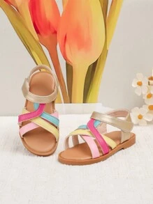 女童平底夏季凉鞋，幼儿和小女孩 - 彩色 - 查看 4