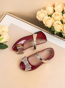 Versatile Kids Flat Shoes, Girls Party/Performance Shoes, New Design Girls Bowknot Flats