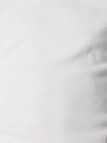 SUMWON Ribbed Long Sleeve Fitted Crop Top Classic Basic Casual Spring Fall Layering Tween Girl Everyday Wear Essential School Outfit - White - View 6