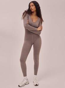 Musera Sport V Neck Long Sleeve Unitard