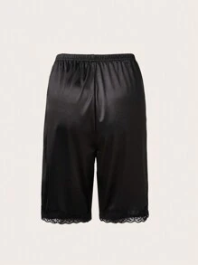 SHEIN LUNE Kanten camisole shorts, dun en geschikt voor de zomer, kan als bovenkleding worden gedragen, niet-krullende zoom