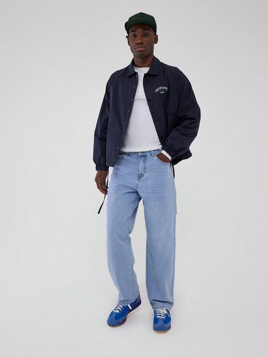 Musero Straight Leg Denim Jeans - Blue - View 1