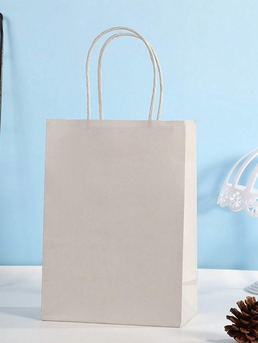 SHEIN 10pcs Colored Gift Wrapping Paper Bag, For Christmas